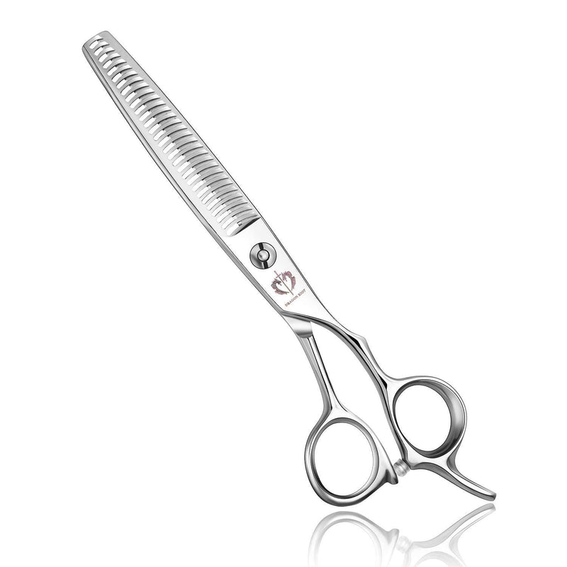 DRAGON RIOT Professional Pet Grooming Scissors 6.5/7.0/7.5/8.0 Japanese Stainless Steel Dog Shear Straight, Thinning, Chunker Shears Scissors for Dog and Cat A-6.5 inch thin shear - PawsPlanet Australia