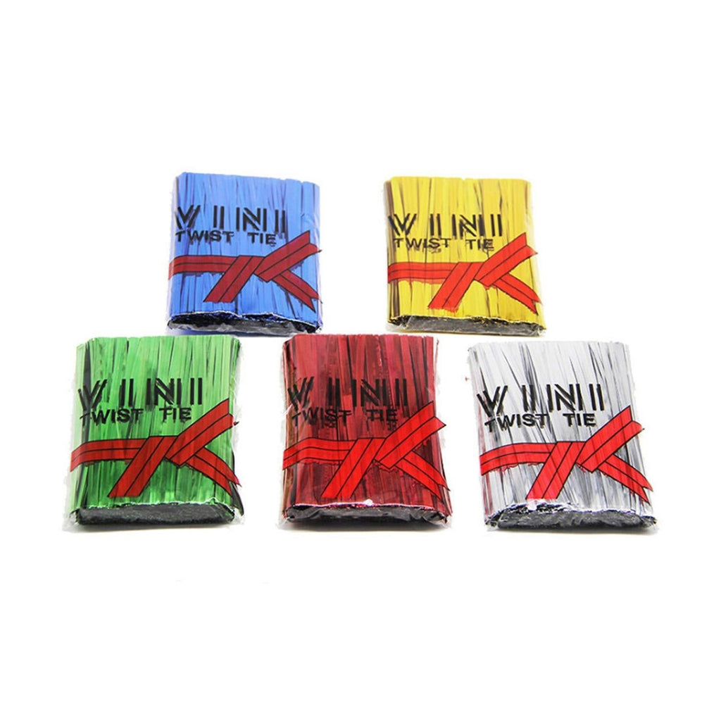 RM 3800 PCS 4 Inch Metallic Twist Ties -5 Colors Foil Packaging Twist Ties, Candy Twist Wraps Ties,Cello Bag Twist Ties for Bread Candy Bags, Party Decoration, Cake Pops - PawsPlanet Australia