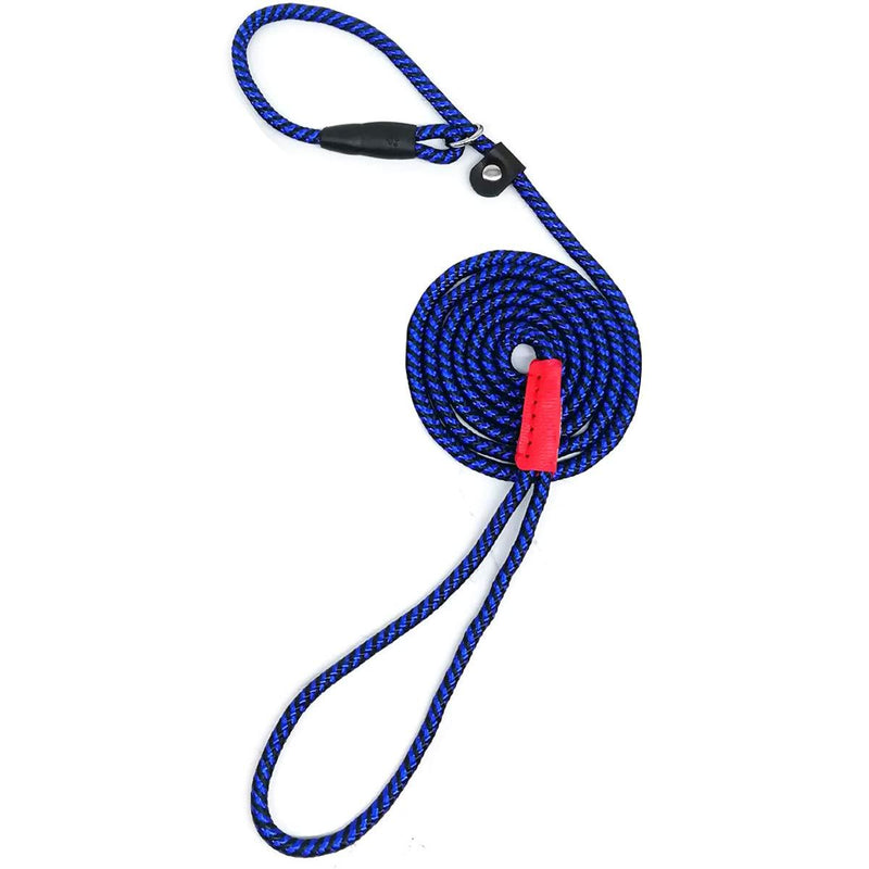 MayPaw Small Dog Slip Lead Leash, 5 Foot Nylon Rope Puppy Leash, Durable Colorful Adjustable Training Pet Leash 1/2 in x 5ft Blue - PawsPlanet Australia