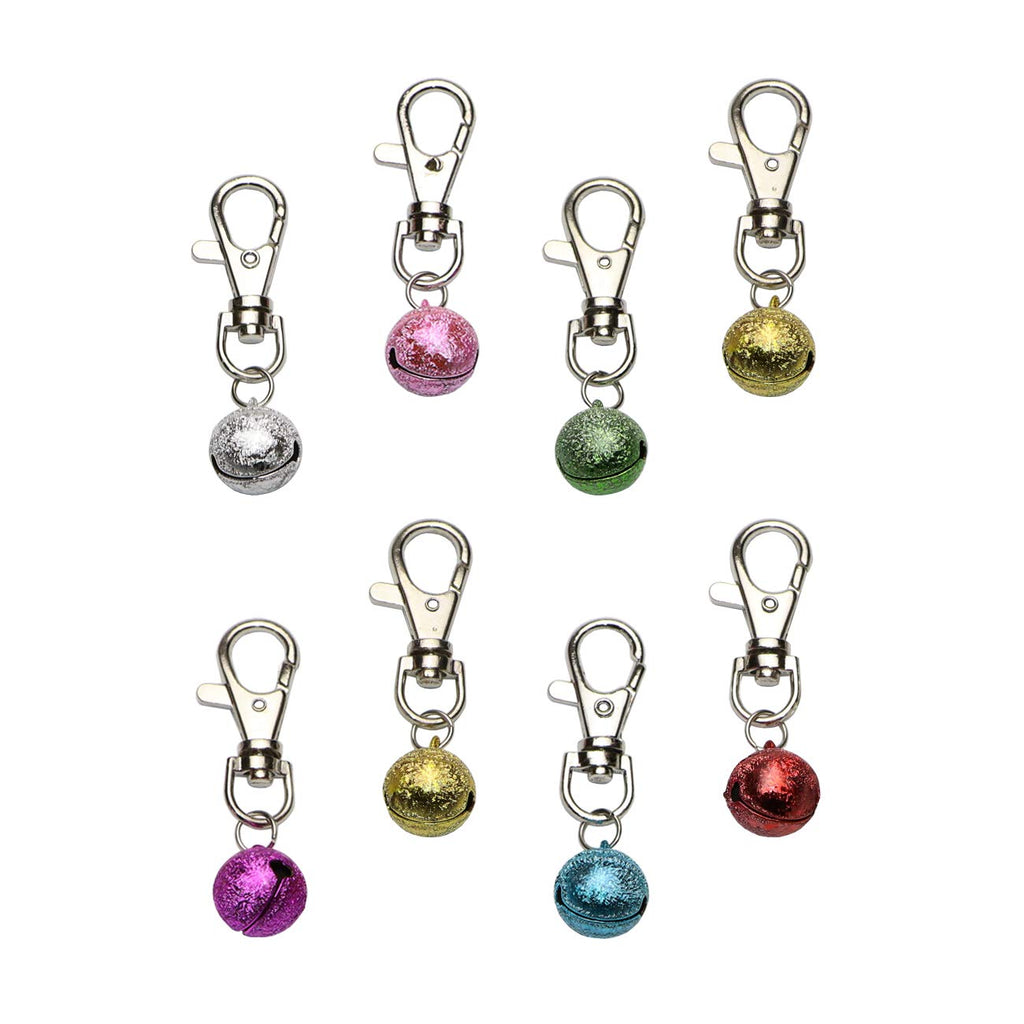 Cat Collar Bells Loud Dog Bell Training Charm Pendants for Pet Puppy Kitty Necklace Collar 8 Pack Colorful - PawsPlanet Australia