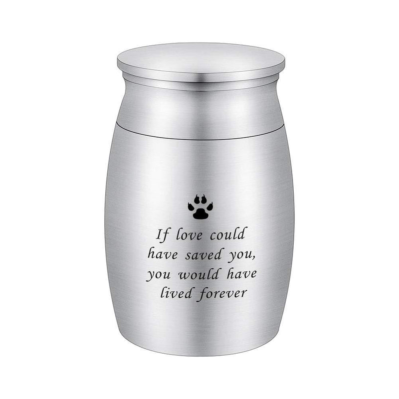 abooxiu 3 Inches Small Keepsake Urn for Pet Dog Ashes Aluminum Mini Cremation Urns for Dog Cat Memorial Ashes Urn for Sharing Fur Friend Ashes-If Love Could Have Saved You If Love Could Have Saved You - PawsPlanet Australia