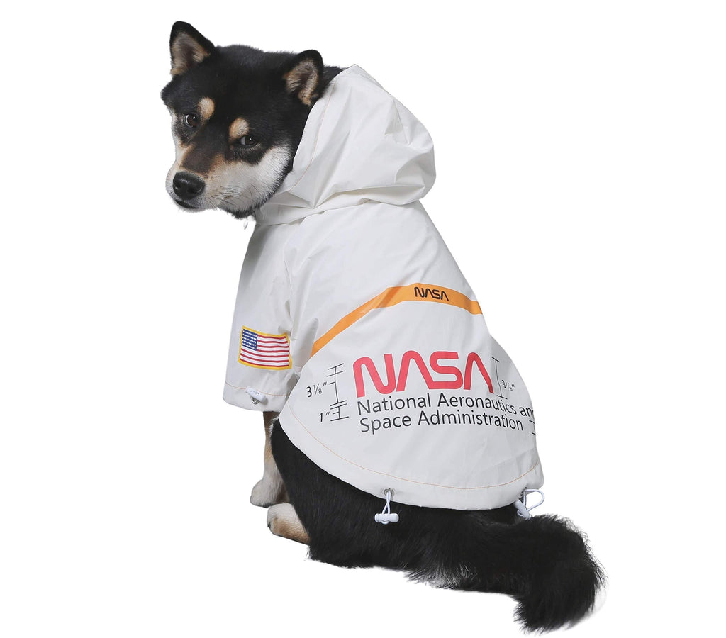 ChoChoCho Pet Clothing Reflective Raincoat Water Proof NASA US Flag Stylish Streetwear Outfit for Dog Cat Puppy Small Medium Large (S) - PawsPlanet Australia