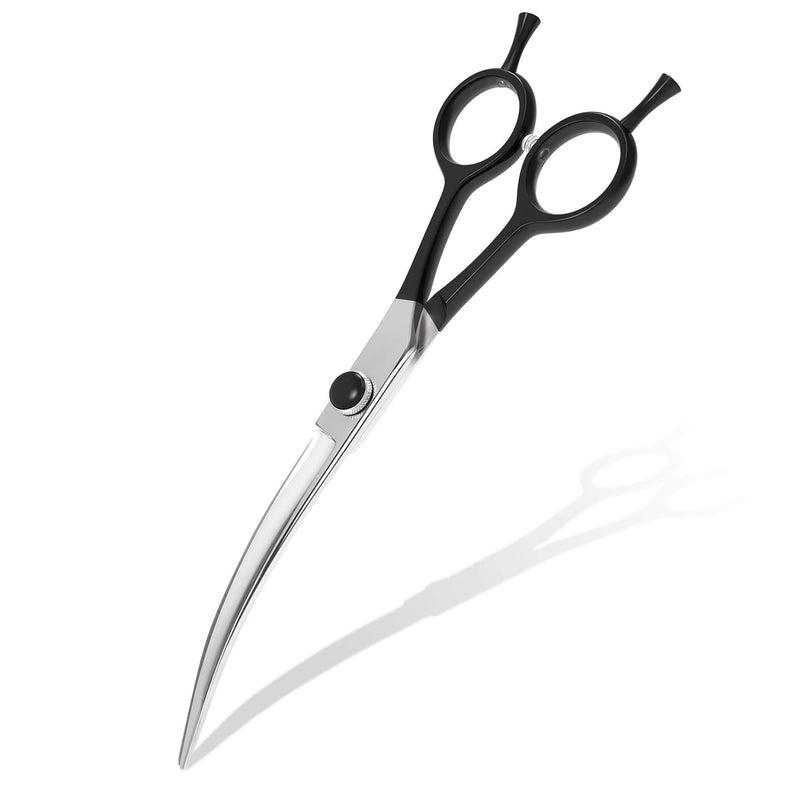 Pet Grooming Scissors ULG 7.5 Inch Professional Cat Dog Grooming Shears Scissors 6CR13 Stainless Steel Curved Shears Left and Right Handed Pet Grooming Trimmer Hair Cutting Scissors for Dogs and Cats - PawsPlanet Australia