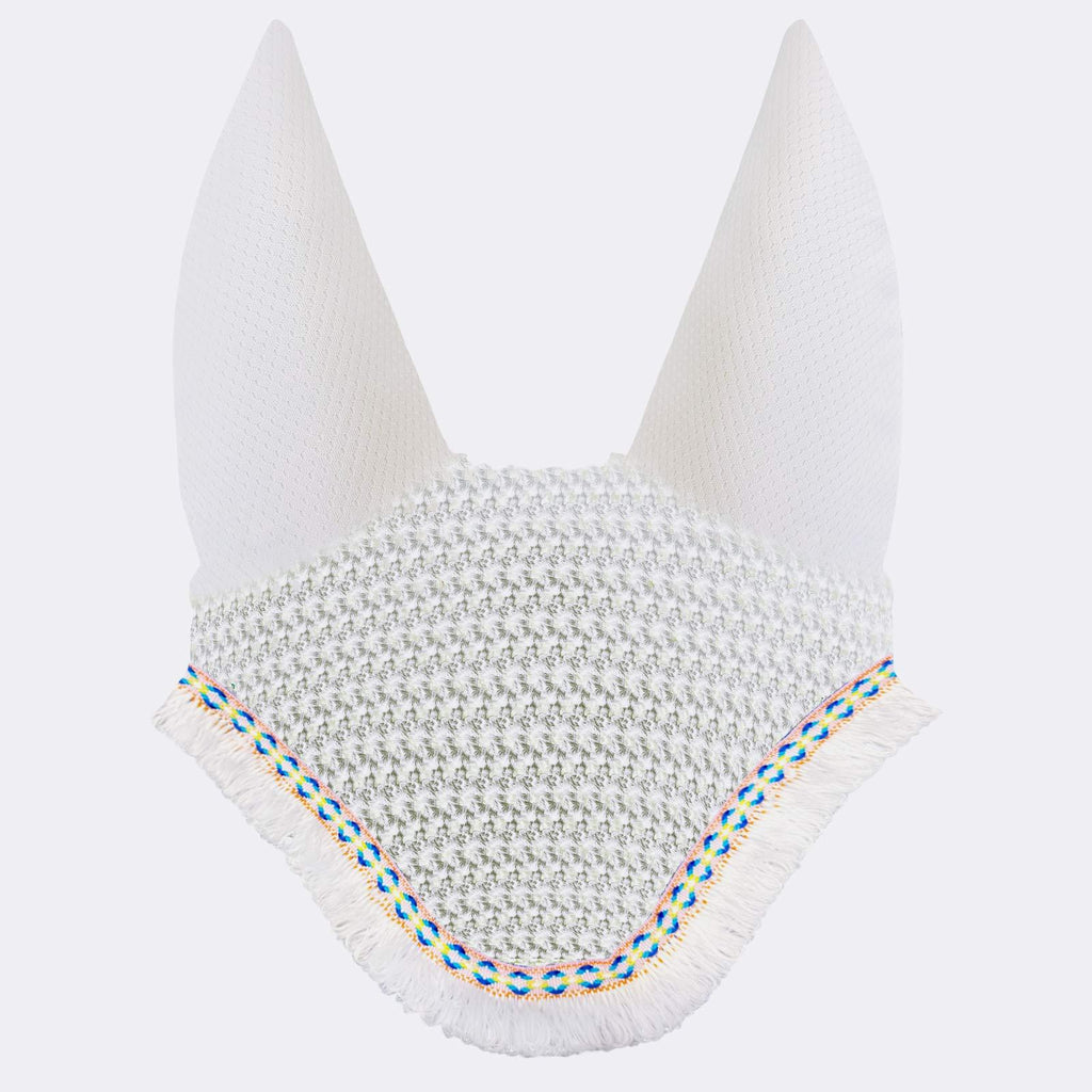 Harrison Howard Horse Fly Hood Fly Veil Cob (Medium) Pearl White - PawsPlanet Australia