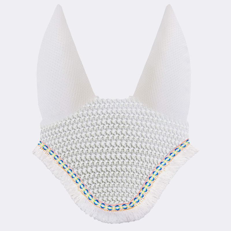 Harrison Howard Horse Fly Hood Fly Veil Cob (Medium) Pearl White - PawsPlanet Australia