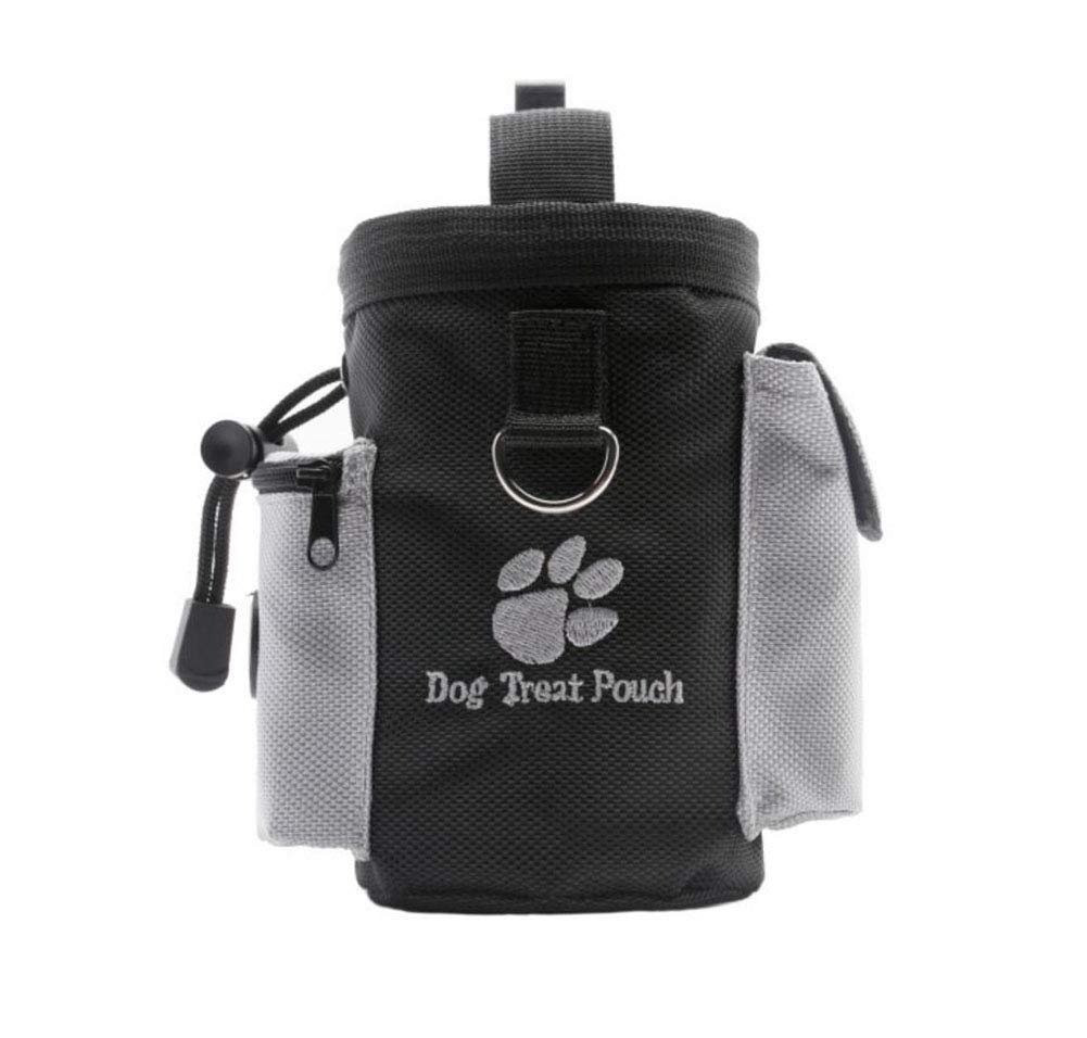 Oyccen Dogs Training Waist Bag Treat Pouch with Built-in Poop Bag Dispenser Pet Food Snack Storage Bags Black - PawsPlanet Australia