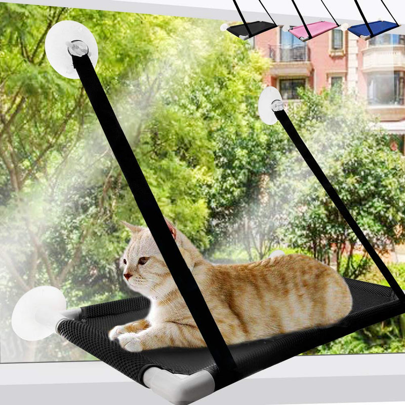 Cat Window Perch, Cat Hammock Window Seat, Perfect Window Sunny Seat Durable Big Pet Perch of Cats Hammock for Climbing Wall Cats, Space Saving and Safety Design, Cat Accessories Black - PawsPlanet Australia