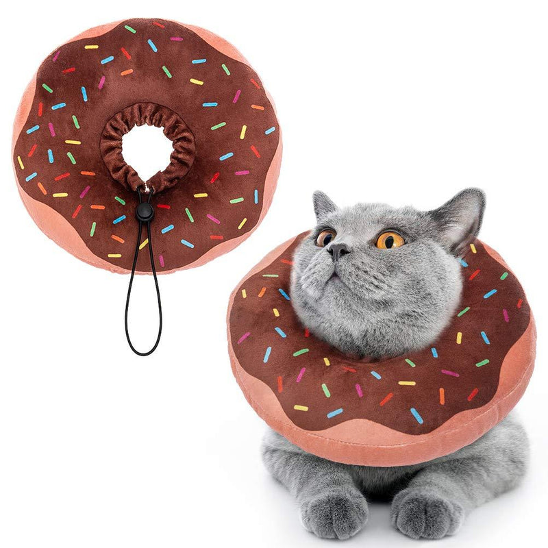 BINGPET Cat Recovery Collar Soft - Cute Donut Neck Cone After Surgery, Adjustable Protective Pet E Collar for Wound Healing, Suitable for Cats, Puppies, Small Breeds Dogs - PawsPlanet Australia