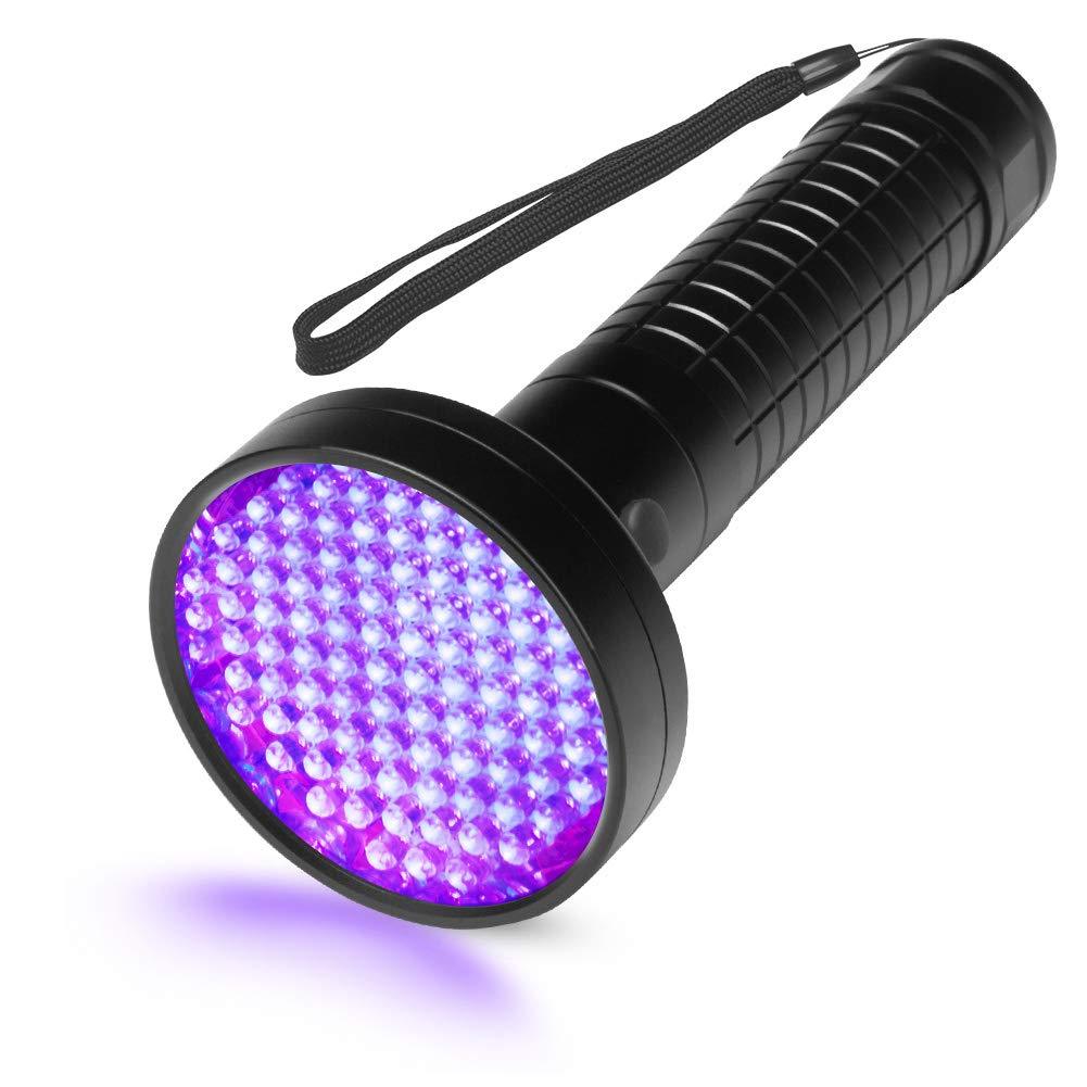 UV Black Light Flashlight, 100 LED High Power 395 nM Ultraviolet Flashlights UV blacklight Detector for Dog Urine, Pet Stains and Bed Bug, Matching with Pet Odor Eliminator - PawsPlanet Australia