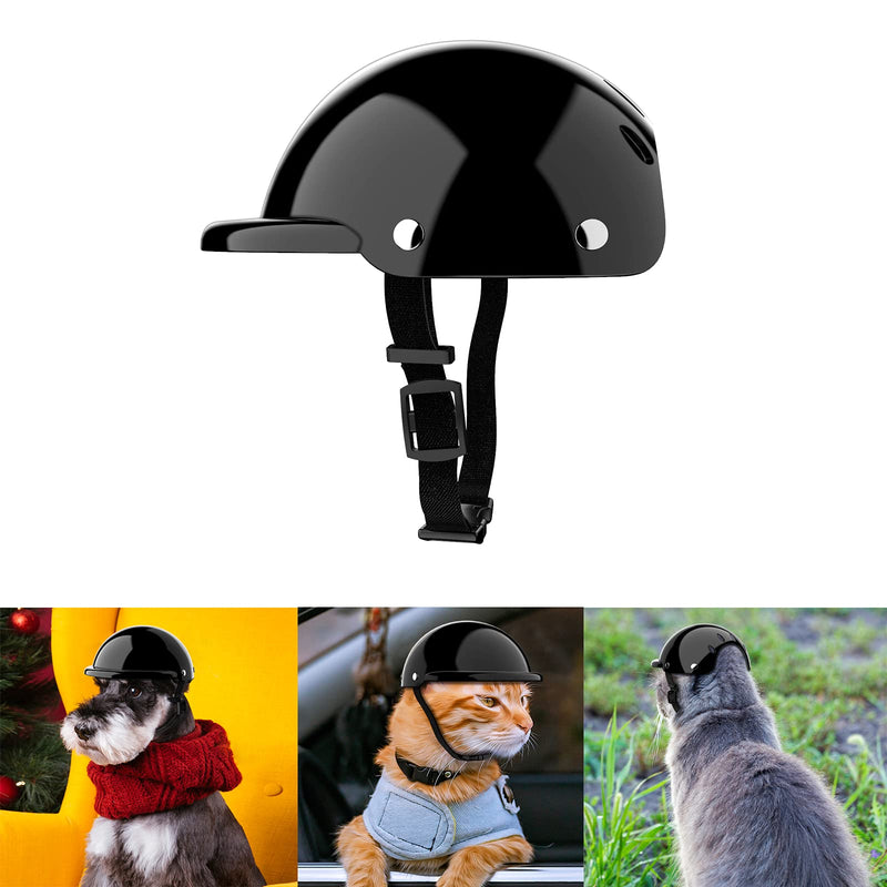 NVTED Pet Helmet, Dog Cat Safety Ridding Cap Motorcycle Bike Hat, Soft Padded Sun Rain Protection Small - PawsPlanet Australia