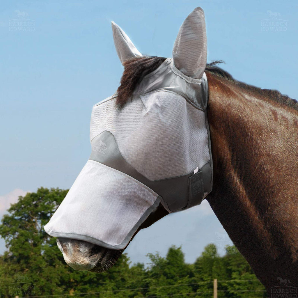 Harrison Howard Maskology Horse Fly Mask Ultra Durable Mesh Stellar UV Protection for Horse - PawsPlanet Australia