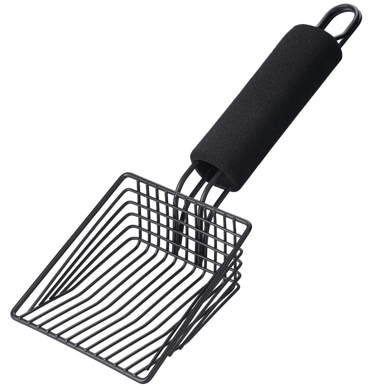 [Australia] - BasicForm Metal Cat Litter Scoop - Fast Sifting Deep Shovel with Comfy Handle, Designed for Multi-Cat Owners 