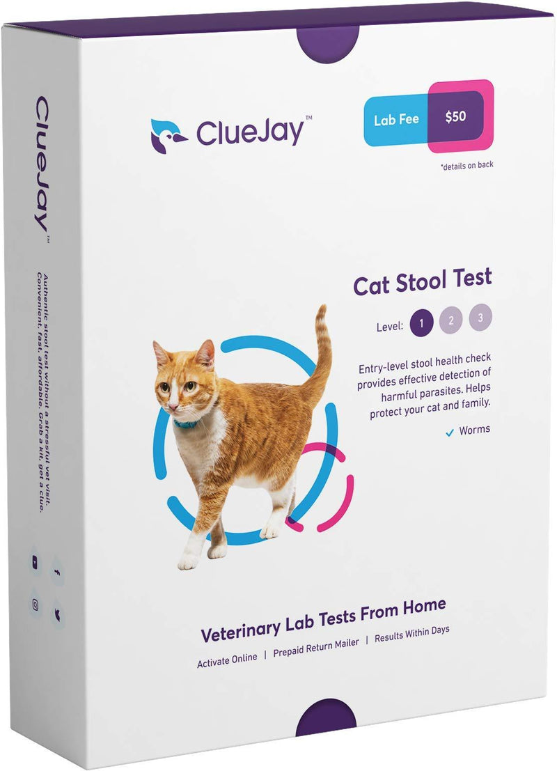 [Australia] - ClueJay Cat Stool (Fecal) Test I Collect & Mail from Home I Lab Fee Not Included I 3 Levels to Choose from Level 1 