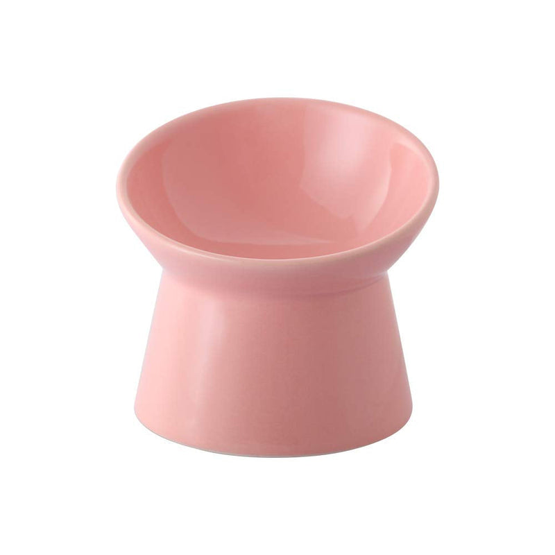 LIONWEI LIONWELI Small Ceramic Raised Cat Bowls, Tilted Elevated Food or Water Bowls, Stress Free, Backflow Prevention, Dishwasher and Microwave Safe, Lead & Cadmium Free Pink - PawsPlanet Australia