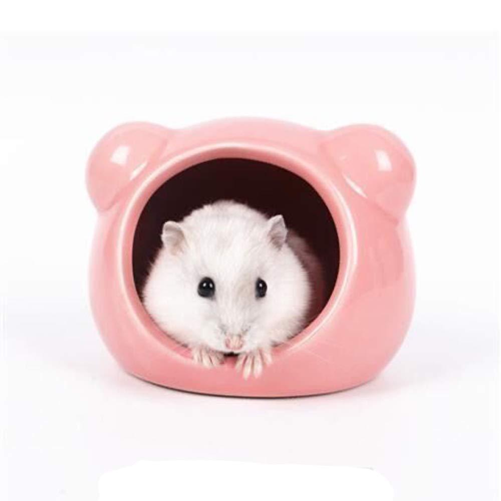 gutongyuan Small Animal Ceramic Critter Bath, Ideal for Dwarf Hamsters and Gerbils, Pet Hideout Hut Cave Bear - PawsPlanet Australia