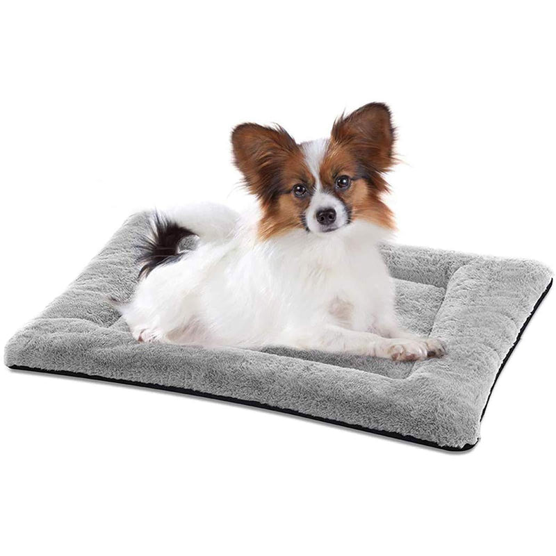 SIWA MARY Dog Bed Mat Soft Crate Pad Washable Anti-Slip Mattress for Large Medium Small Dogs and Cats Kennel Pad 23'' x 18'' Grey - PawsPlanet Australia
