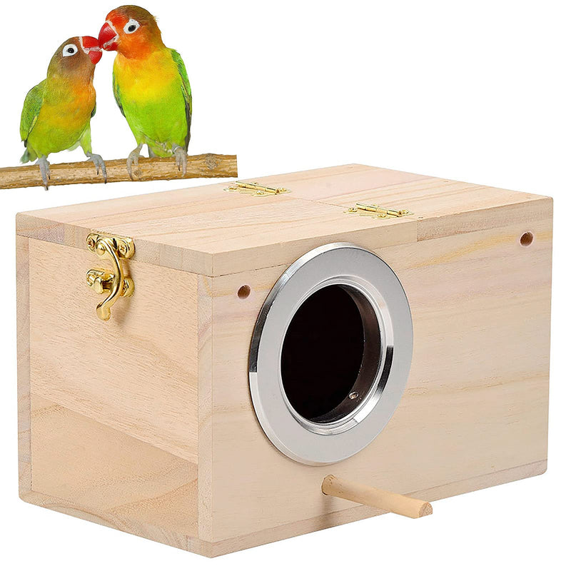 HANG Parakeet Nest Box Bird cage with Natural Pine Wood, Bird Nest Breeding Box Cage for Budgie/Cockatiel/Conure/Parrot/Dove - PawsPlanet Australia