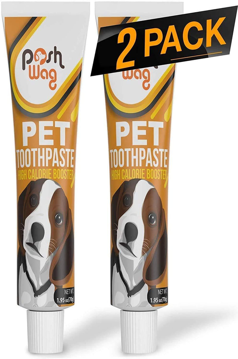 2 Pack Dog Toothpaste [Fights Bad Breath] Toothpaste for Dog & Cat, High Calorie Booster, Helps Remove Food Debris Designed for Pets [REMOVES Plaque] 1.95 oz - PawsPlanet Australia