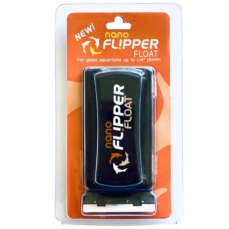 FL!PPER Flipper Cleaner Float - 2-in-1 Floating Magnetic Aquarium Glass Cleaner - Fish Tank Cleaner - Scrubber & Scraper Aquarium Cleaning Tools – Floating Fish Tank Cleaner Nano - up to 1/4" - PawsPlanet Australia