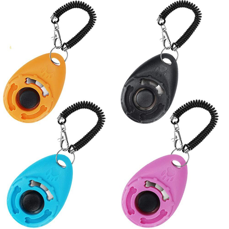[Australia] - MaGreen 4-Pack Dog Training Clicker Big Button Portable with Wrist Strap - Pet Training Clickers for Dogs Cats Puppy Birds Horses (4 PCS) 