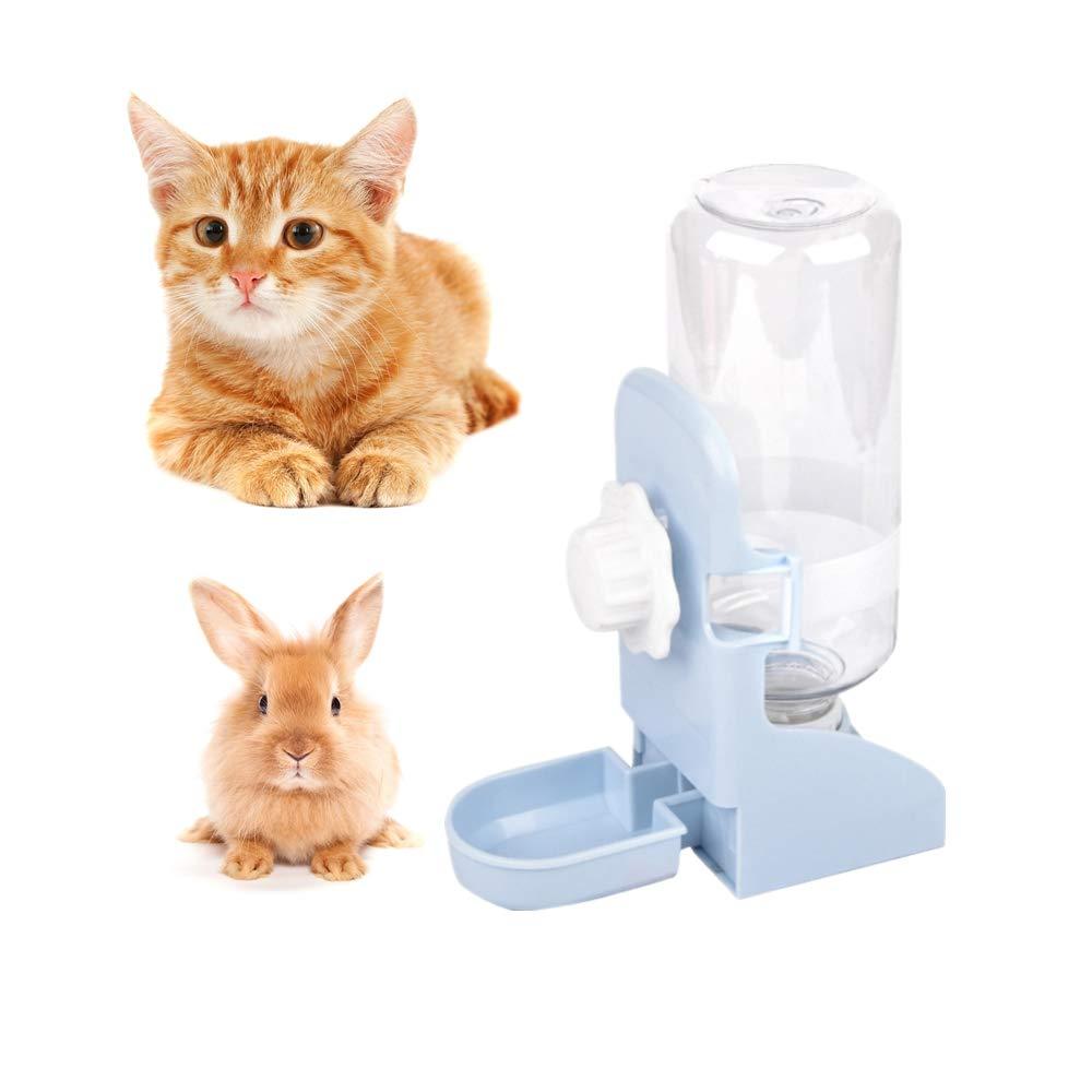 YChoice365 Automatic Rabbit Feeders, 500ml Rabbit Cage Feeder, Pet Hanging Water Dispenser Cage Water Feeder Removable Food Water Bottle, Hanging on Cage for Hamster Rabbit Little Cat Dogs blue - PawsPlanet Australia