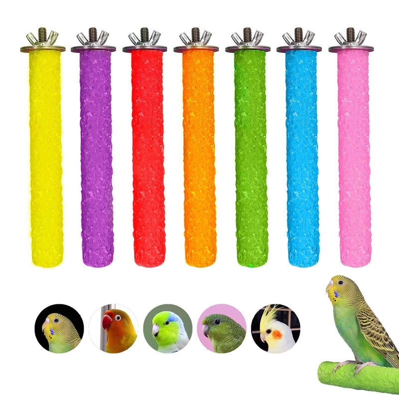 ZOHOKO 7 Color Grip Bird Cages Perch for Conures Parakeets Lovebirds Cockatiels, Good for Keep Nails and Beaks in Top Condition - PawsPlanet Australia