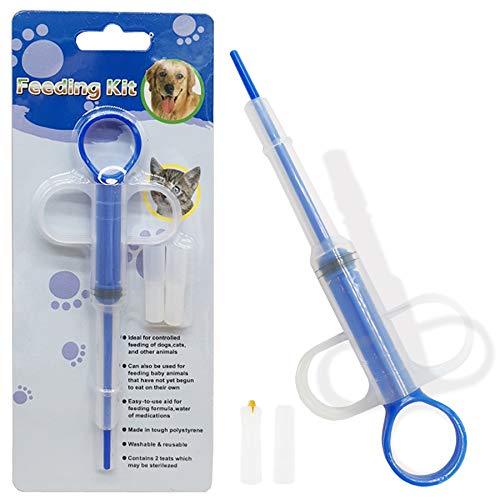 TIHOOD 2PCS Dogs and Cats Medicine Feeder Pet is Given Medicines Medical Feeding Tool Silicone Syringes Super Durable and Reusable Extremely Convenient Blue - PawsPlanet Australia