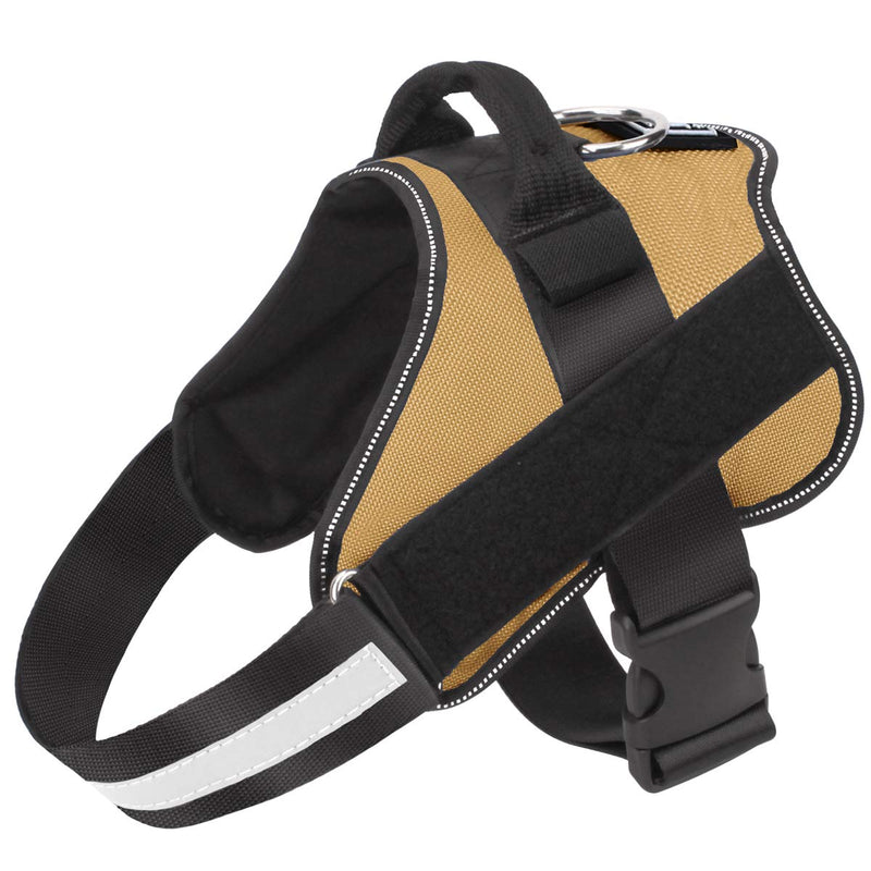 Bolux Dog Harness, No-Pull Reflective Dog Vest, Breathable Adjustable Pet Harness with Handle for Outdoor Walking - No More Pulling, Tugging or Choking X-Small (Pack of 1) Army yellow - PawsPlanet Australia