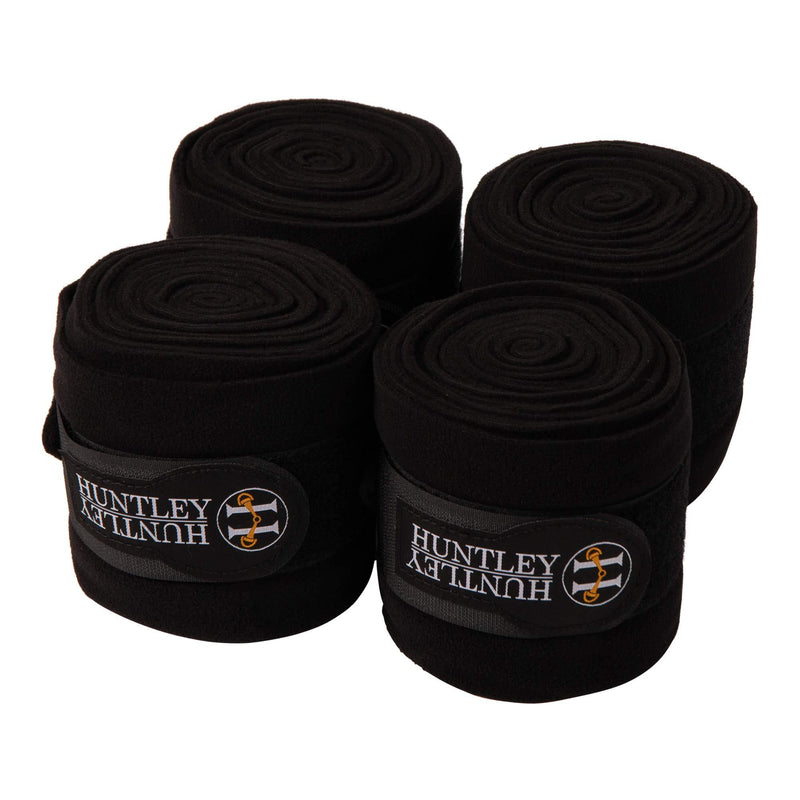 Huntley Equestrian Polo Wraps for Horses: Protective Leg Support Bandage for Training, Exercising, Turnout- 4 Wraps in a Pack Black - PawsPlanet Australia