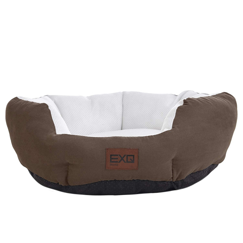 EXQ Home Cooling Dog Bed Summer Cat Beds for Indoor Cats Round Washable Cat Bed with Slip-Resistant Bottom Pet Bed for Small Dogs Small Puppy Bed Brown - PawsPlanet Australia
