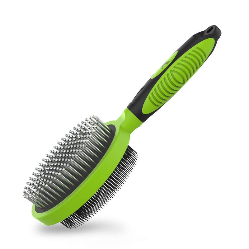 [Australia] - ORFELD Dog Brush Pin and Bristle Brush, Cat Brush 2 Sided Combo Detangling Dog Brush, Dog Brush for Shedding Short Hair, Grooming Large Dog, Pet Grooming Comb, Double-Sided Brush, Grooming Brush 