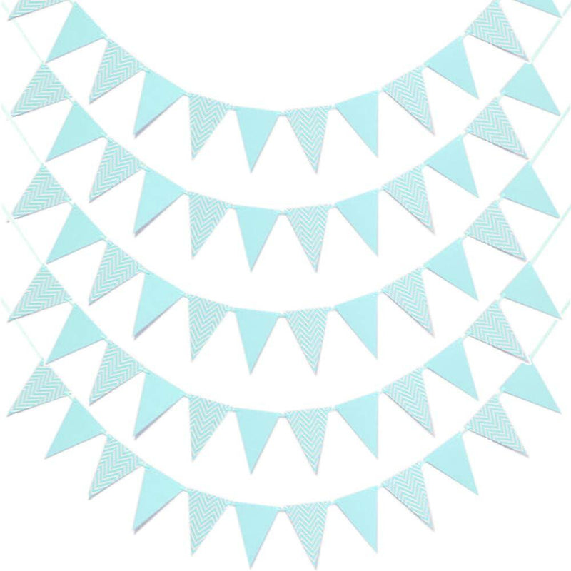 Airssory 5 Sets Pennant Banners Triangle with Wave Pattern Garland Bunting Flag for Birthday Party Grand Opening Christmas Decorations #03 - PawsPlanet Australia