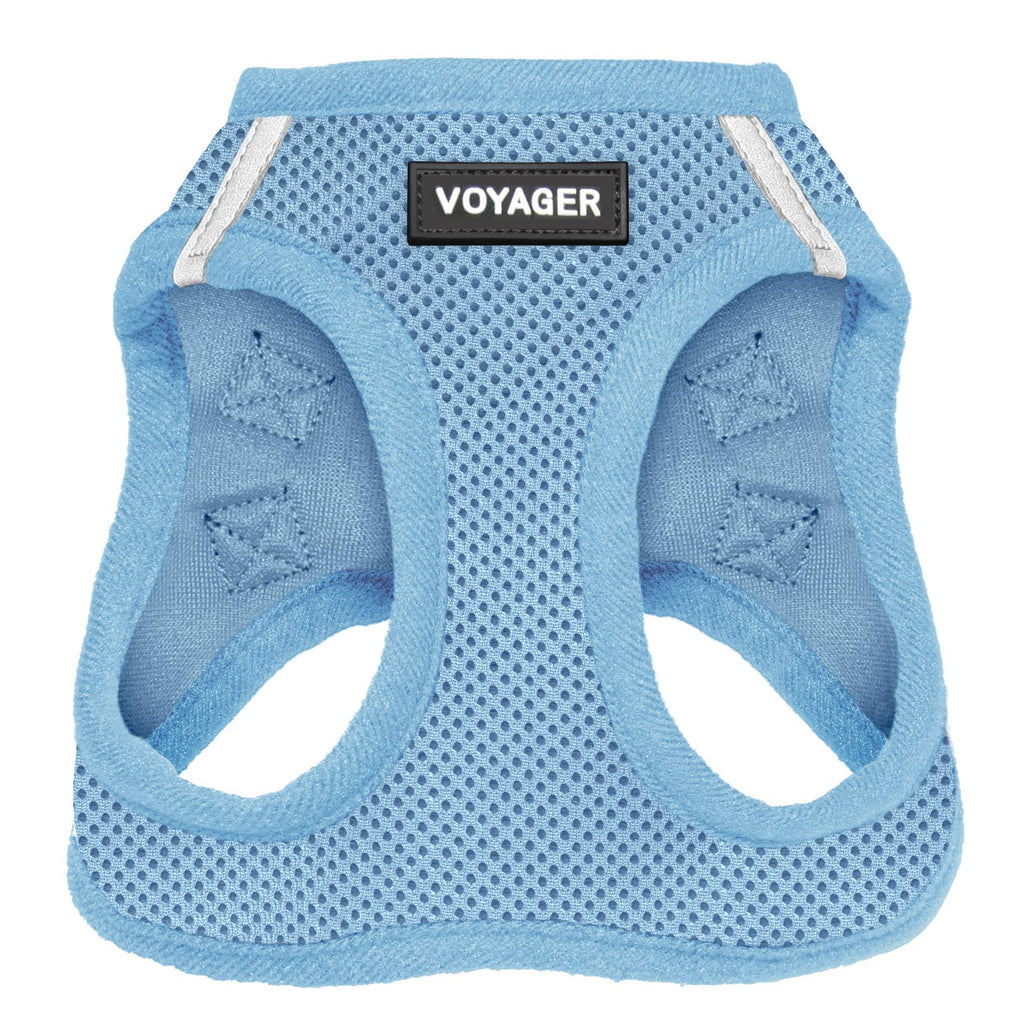 Voyager Step-in Air Dog Harness - All Weather Mesh Step in Vest Harness for Small and Medium Dogs by Best Pet Supplies M (Chest: 16 - 18") Baby Blue (Matching Trim) - PawsPlanet Australia