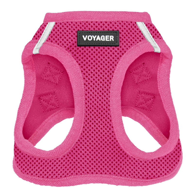 Voyager Step-in Air Dog Harness - All Weather Mesh Step in Vest Harness for Small and Medium Dogs by Best Pet Supplies L (Chest: 18 - 21") Fuchsia (Matching Trim) - PawsPlanet Australia