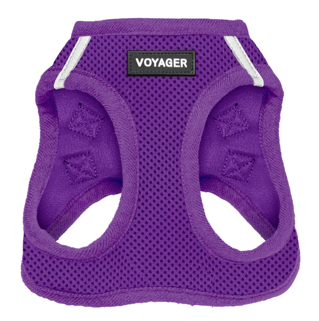 Voyager Step-in Air Dog Harness - All Weather Mesh Step in Vest Harness for Small and Medium Dogs by Best Pet Supplies M (Chest: 16 - 18") Purple (Matching Trim) - PawsPlanet Australia