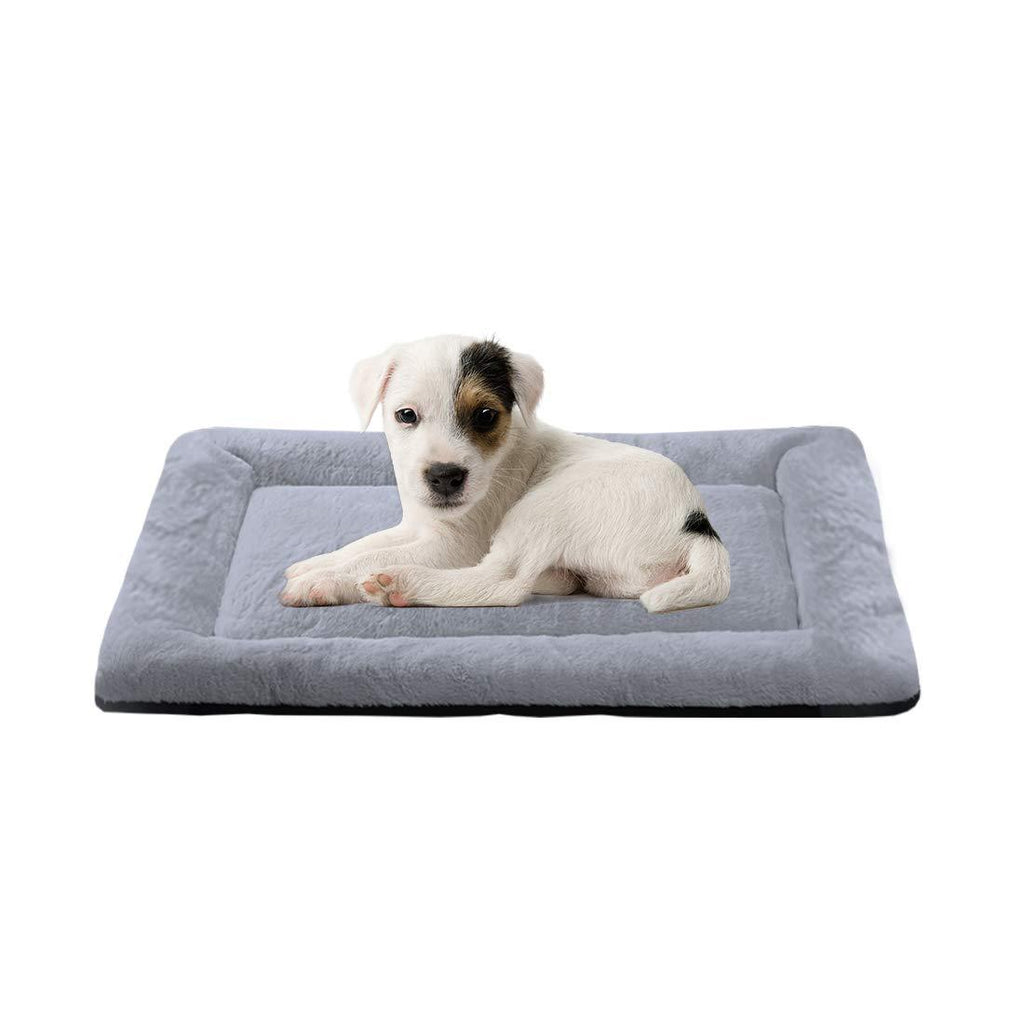 PETCIOSO Super Soft Dog & Cat Crate Bed -Fluffy Pet Bed All Season-Machine Wash & Dryer Friendly-Anti-Slip Pet Beds（NOT for Chewer） 22in Grey - PawsPlanet Australia