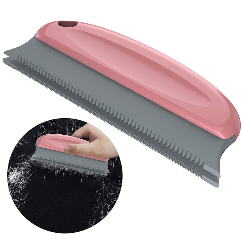 Meteou Pet Hair Cleaning Remover Brush | Pet Hair Detailer with Handle | cat and Dog Hair lint Remover Brush for Cars Furniture Carpet Sofa Clothes beds couches Blinds Chairs Brick Red - PawsPlanet Australia