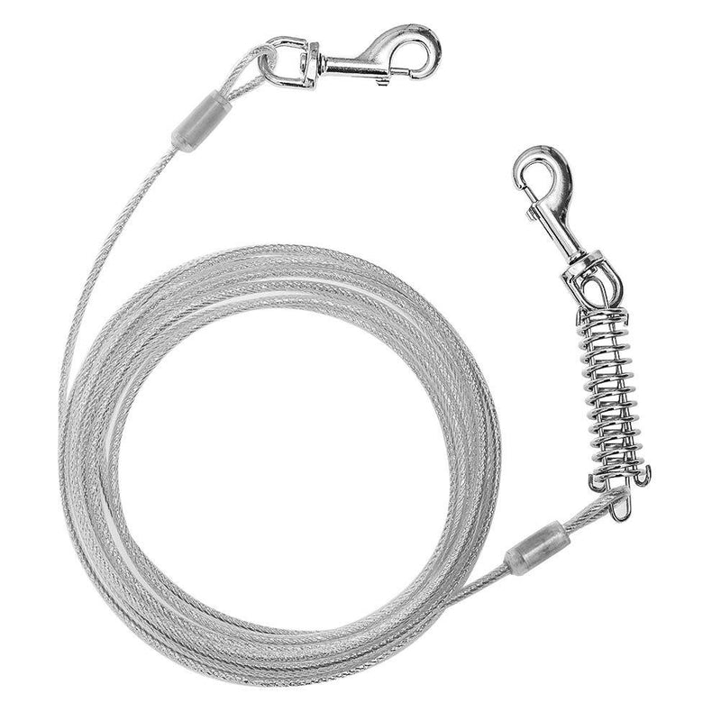 EXPAWLORER Dog Tie Out Cable for Dogs - 20 Feet Dog Lead for Yard, Dog Run Cable, Heavy Duty Up to 125lbs Dog Leash, Dog Chains Outside for Medium Large Dog - PawsPlanet Australia