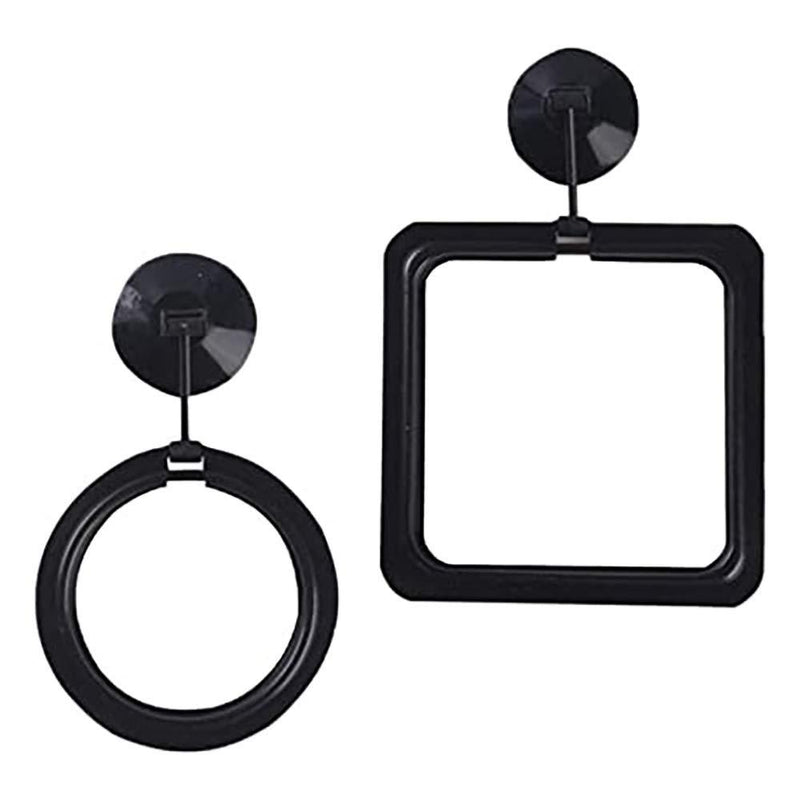 NEWCOMDIGI Fish Feeding Ring, Fish Safe Floating Food Feeder Circle Black, with Suction Cup Easy to Install Aquarium, Square and Round Shape 2 Pcs Feeder Station for Guppy, Betta, Goldfish - PawsPlanet Australia