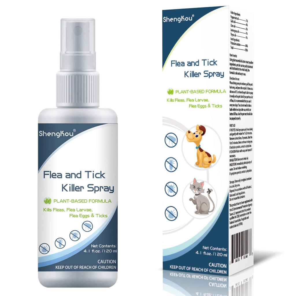 Flea and Tick Spray for Dogs & Cats Safe Humans Kids & Pet Vet's Treatment Best Pets Ticks, Fleas and Insect Killer Best for Home Yard, Outdoor and Indoor House, No Powder & All Natural, Charity ! - PawsPlanet Australia