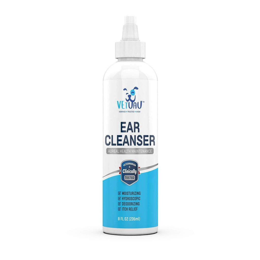 VetUAU Dog Ear Cleaner Solution - Medicated Ear Cleaner for Dogs, Cats, Horses - Yeast Infection Treatment for Ears - PawsPlanet Australia