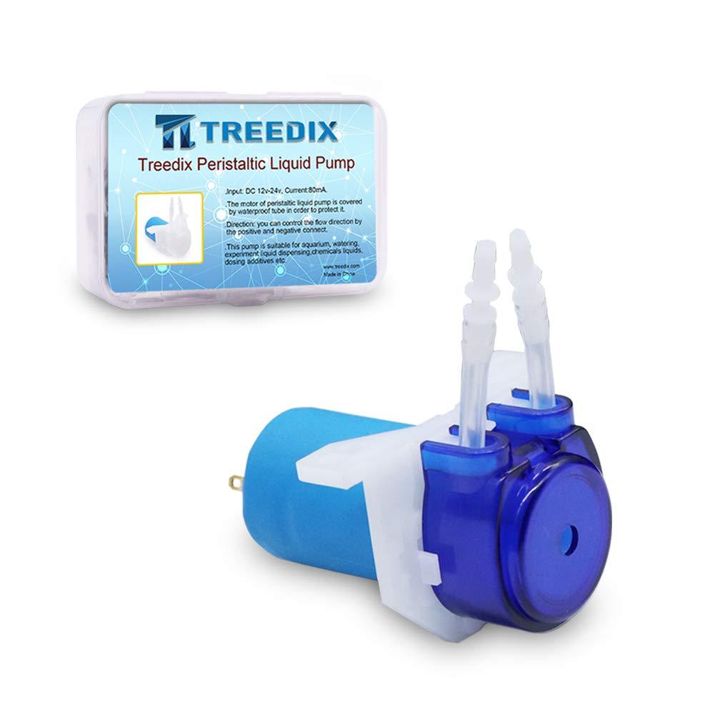 Treedix Peristaltic Pump Dosing Head 4MM OD Tubing with Hose Connector DC12-24V Compatible with DIY Aquarium Lab Analytic Experimental Applications Compatiable with Arduino Blue - PawsPlanet Australia