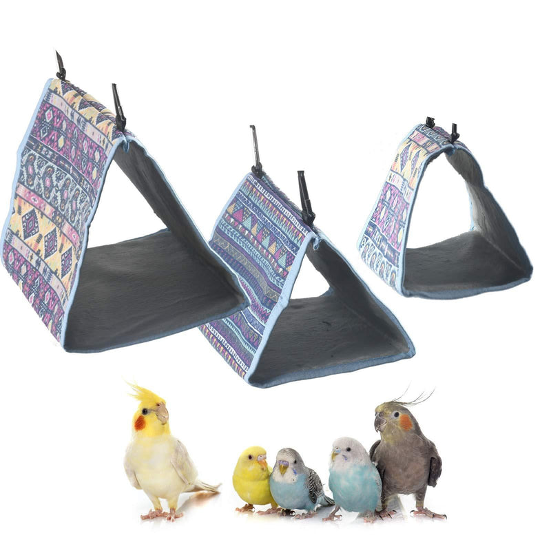 [Australia] - 3 Pack Bird Snuggle Hut-Pet Bird Nest House Bed,Parrot Habitat Cave Hanging Tent for Budgies Parakeet Cockatiels Lovebird Conure 