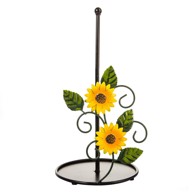 Sunflower Paper Towel Holder - Sunflower Kitchen Decor and Accessories for Decorations - Farmhouse Paper Towel Holder Stuff - Black Metal Rustic Stand for Countertop - PawsPlanet Australia
