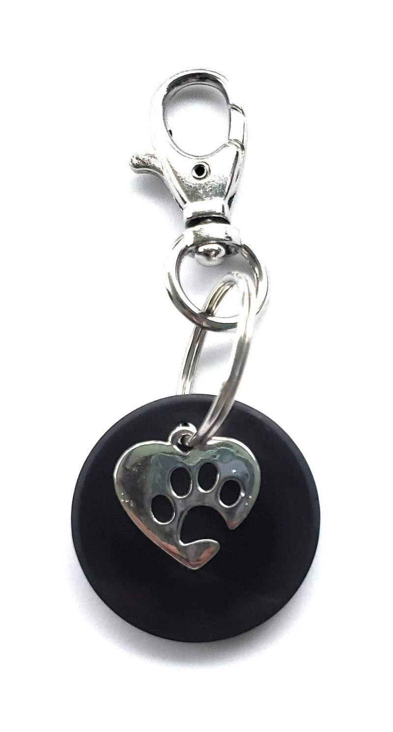 Shungite Pet Collar Charm - Natural Protection for Dogs Cats Durable Black Crystal Stone Backpack Tote Key Chain Large/XL - PawsPlanet Australia