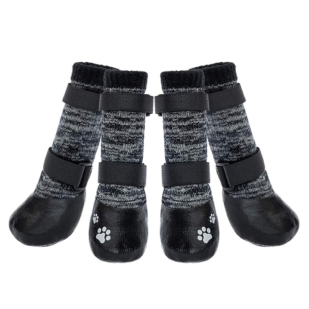 KOOLTAIL Dog Socks Anti-Slip Dog Boots with Straps Traction Control, Paw Protection Sets for Indoor Hardwood Floors & Outdoor, Fits Small Medium Large Dogs - PawsPlanet Australia