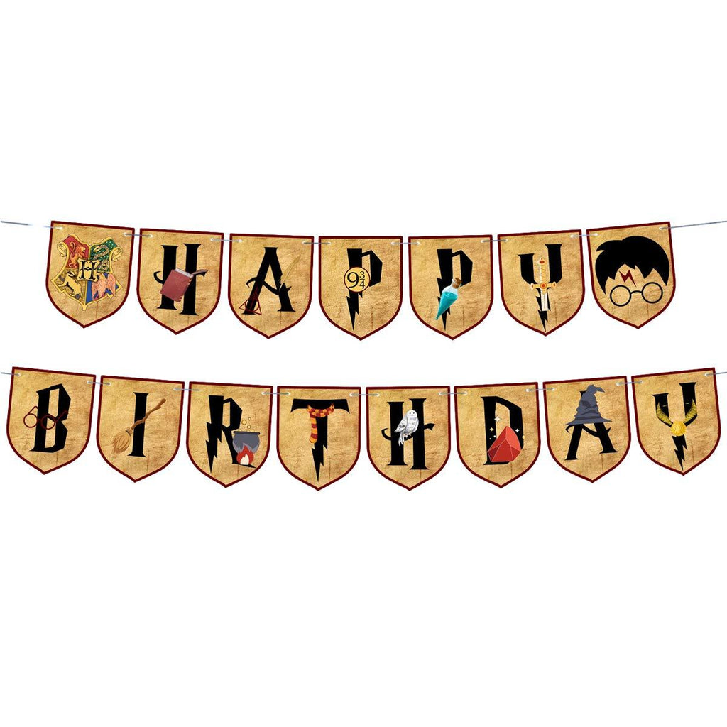 Magical wizard birthday banner, magical wizard theme party supplies, birthday party decorations. - PawsPlanet Australia
