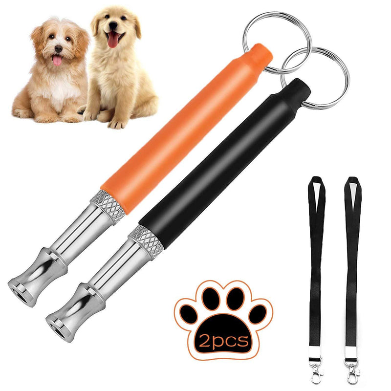 Nilook Dog Whistle, Dog Whistle Stainless Steel Ultrasonic Professional Adjustable Frequencies & Free Lanyard Strap(2Pack) - PawsPlanet Australia