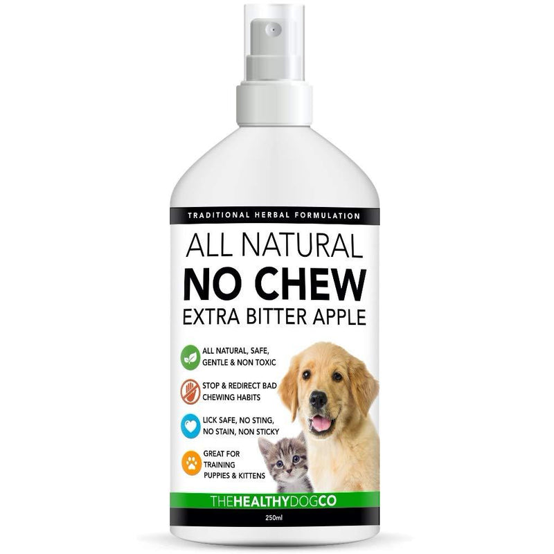 All Natural NO CHEW Extra Bitter Apple Dog Spray | Anti-Chew Kitten & Puppy Training Spray & Deterrent | Stop Chewing With Safe, Healthy, Chemical Free Cat & Dog Training Spray | 250ml - PawsPlanet Australia