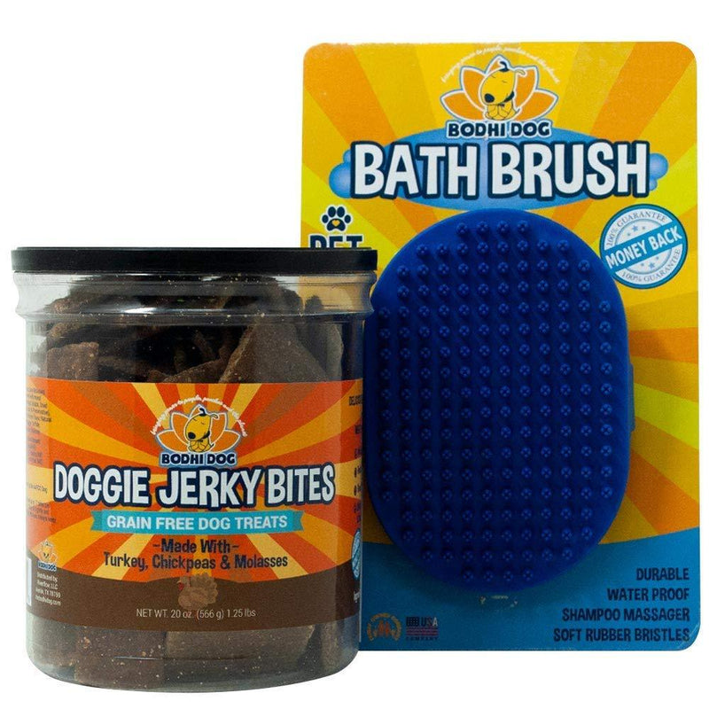 Bodhi Dog Grooming Shampoo Brush + Premium Dog Turkey Jerky Treats Bundle - PawsPlanet Australia